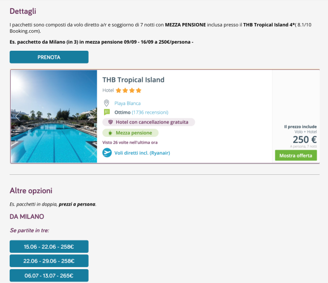 PIRATINVIAGGIO OFFERTE VACANZE visual data 3